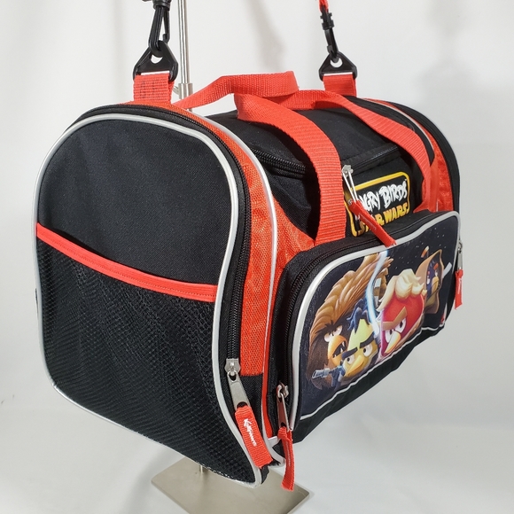 Star Wars Angry Birds Duffle Gym Bag Black Red Ove - Picture 4 of 12